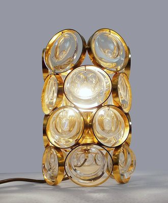 Palwa Bubble Table Lamp in Crystal Glass & Gilt Brass, 1960s, Germany-DEK-932661