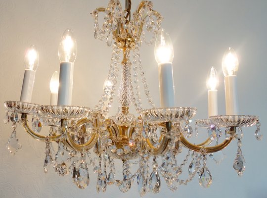 Palwa Maria Theresia 8-Bulb Chandelier from Palwa, 1960s-NGU-2016653