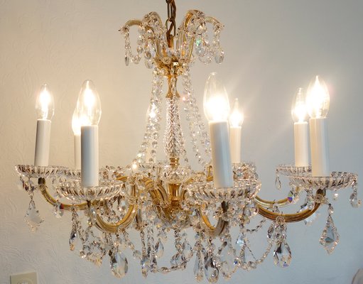 Palwa Maria Theresia 8-Bulb Chandelier from Palwa, 1960s-NGU-2016653