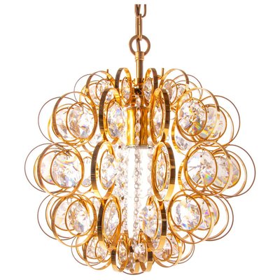 Palwa Orbit Chandelier Crystal & Gilt Brass by Gaetano Sciolari, 1960s, Germany-DEK-932407