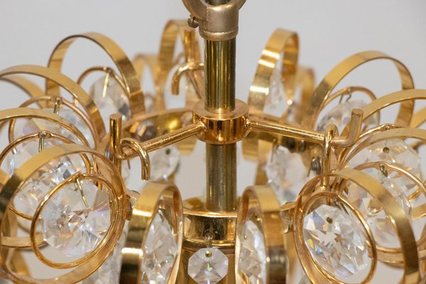 Palwa Orbit Chandelier Crystal & Gilt Brass by Gaetano Sciolari, 1960s, Germany-DEK-932407