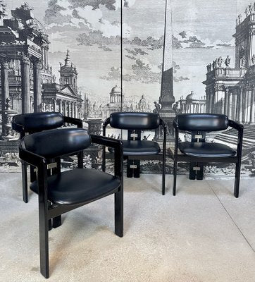 Pamplona Leather Dining Chairs by Augusto Savini for Pozzi, Italy, 1964, Set of 4-JP-1720056