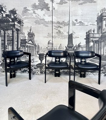 Pamplona Leather Dining Chairs by Augusto Savini for Pozzi, Italy, 1964, Set of 4-JP-1720056