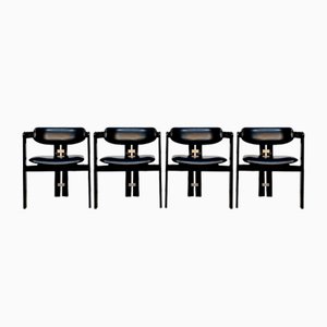 Pamplona Leather Dining Chairs by Augusto Savini for Pozzi, Italy, 1964, Set of 4-JP-1720056