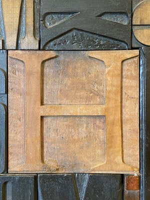 Panel with Antique Letters and Numbers, 1980s-NPC-1726515