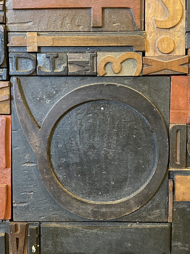 Panel with Antique Letters and Numbers, 1980s