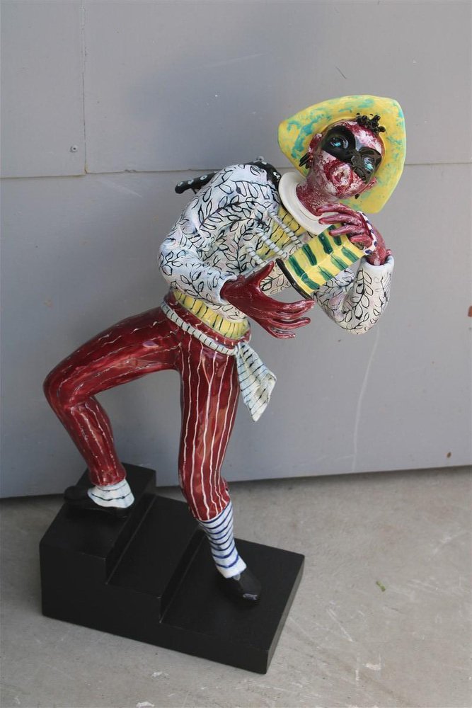 Pantalone Carnival Ceramic Sculptue by Otelo Rosa for Sanpolo Venezia