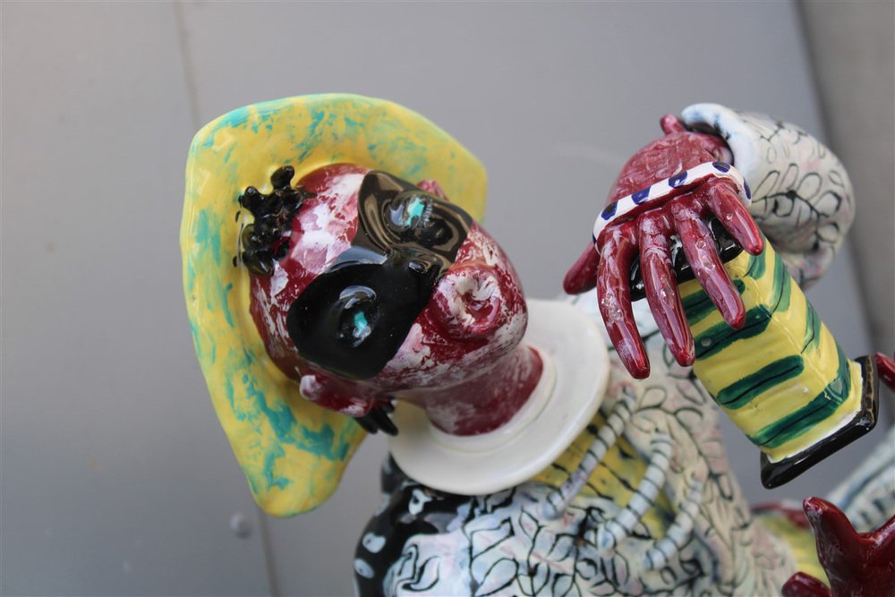 Pantalone Carnival Ceramic Sculptue by Otelo Rosa for Sanpolo Venezia