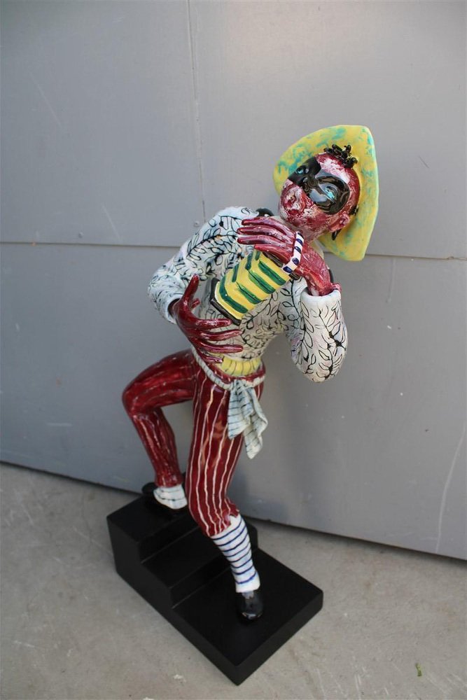 Pantalone Carnival Ceramic Sculptue by Otelo Rosa for Sanpolo Venezia