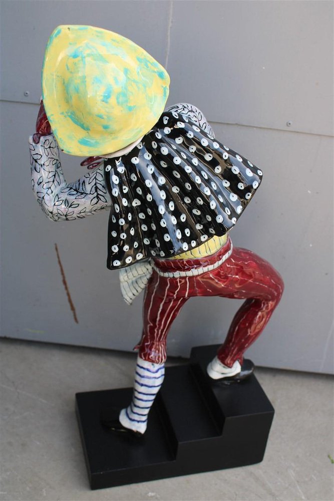 Pantalone Carnival Ceramic Sculptue by Otelo Rosa for Sanpolo Venezia