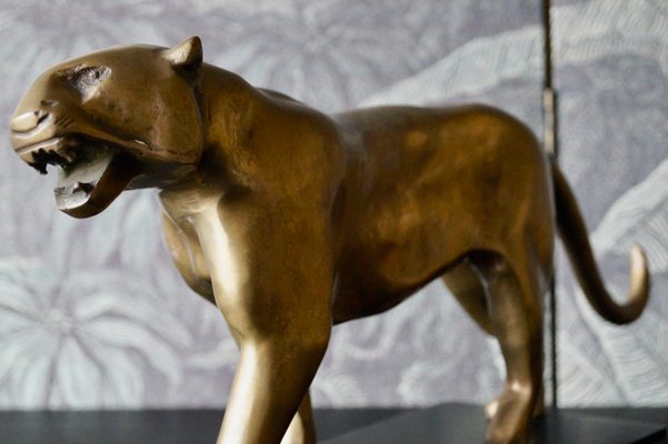 Panther Sculpture, France, 1970s, Bronze-DVX-1059267