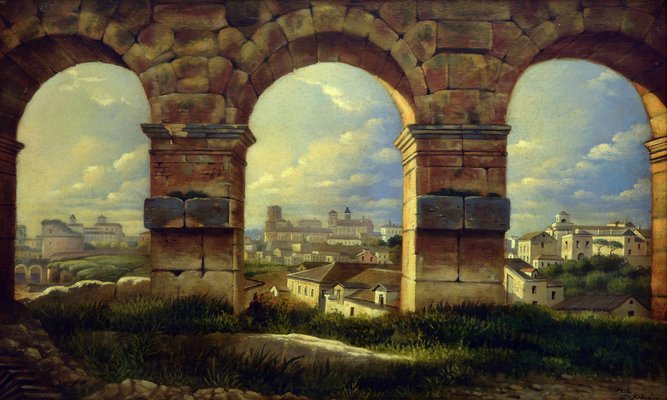 Paolo De Robertis, Roma, Oil on Canvas, Italy-VHF-1766036