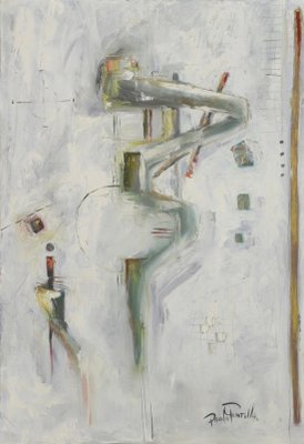 Paolo Gentilla, Abstract Composition, 1970s, Oil on Canvas-RZV-1754683