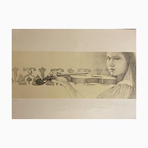 Paolo Giorgi - the Violin - Original Lithograph - 1986-ZCI-823531