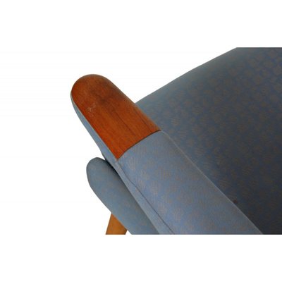 Papa Bear Chair in Blue Fabric by Hans Wegner, 1970s-MTD-1807560