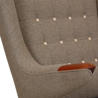 Papa Bear Chair in Grey Hallingdal Fabric by Hans Wegner, 1980s-MTD-1746786