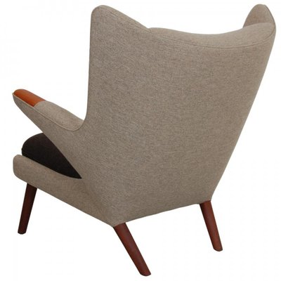 Papa Bear Chair in Grey Hallingdal Fabric by Hans Wegner, 1980s-MTD-1746786