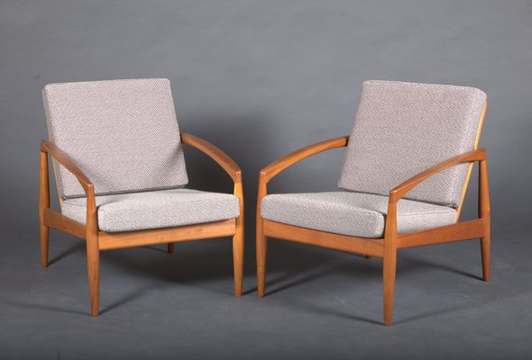 Paper Knife Lounge Chairs by Kai Kristiansen for Magnus Olesen, Set of 2-JIX-2022469