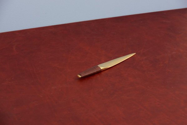 Paperknife with Leather Handle by Carl Auböck, 2000s-SFD-824967