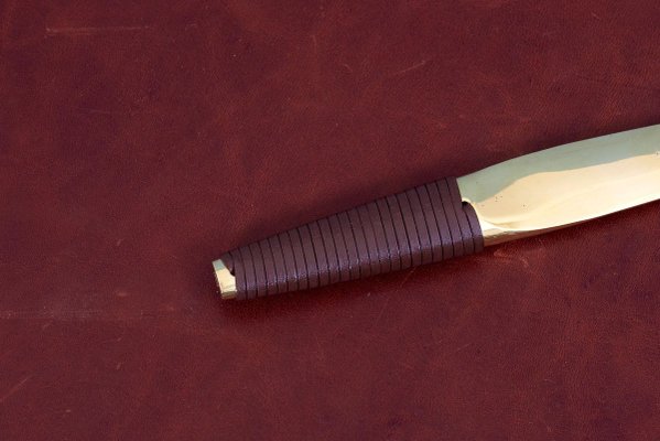 Paperknife with Leather Handle by Carl Auböck, 2000s-SFD-824967