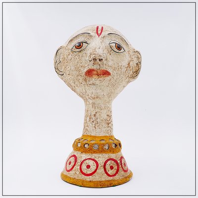 Papier Mâché Head from Punjab, 1960s-NYF-2019179