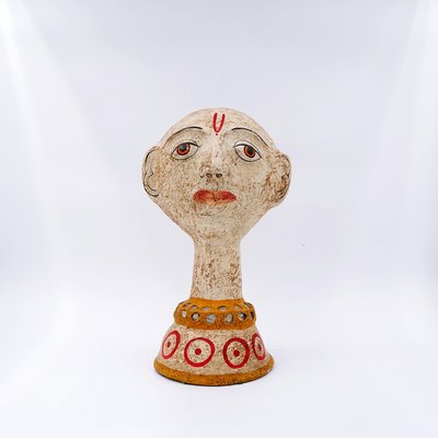 Papier Mâché Head from Punjab, 1960s-NYF-2019179