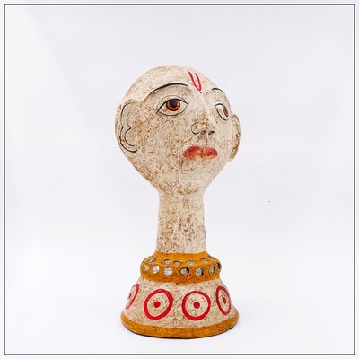 Papier Mâché Head from Punjab, 1960s-NYF-2019179