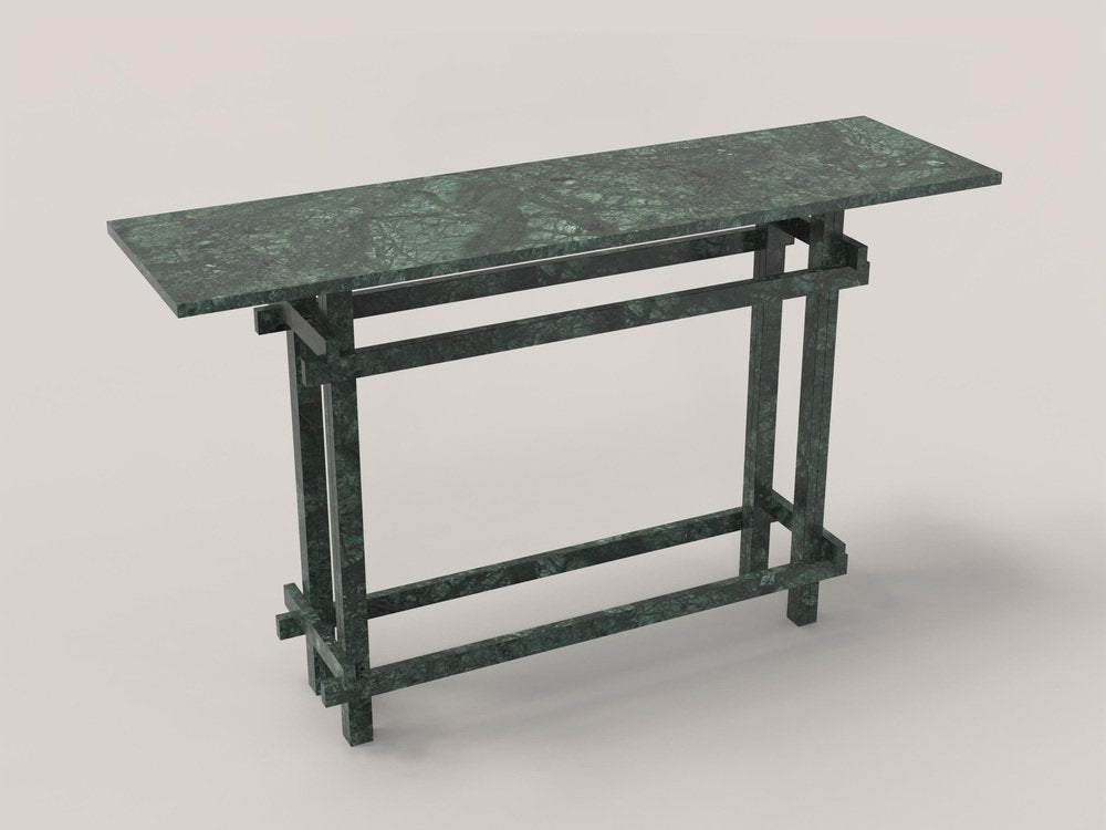 Paranoid V3 Console in Green Guatemala Marble by Edizione Limitata