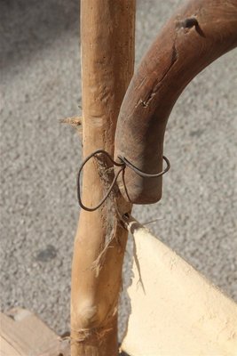 Parchment and Wood Floor Lamp, 1960s-EH-540990