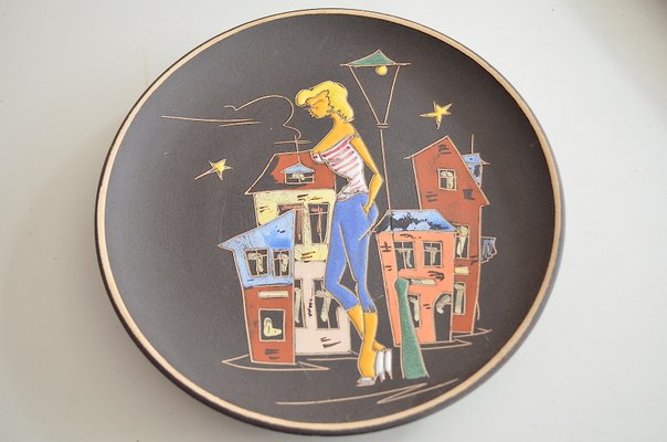 Paris Ceramic Plate from Ruscha, 1950s-OV-628109