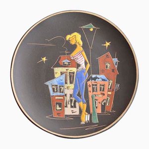 Paris Ceramic Plate from Ruscha, 1950s-OV-628109