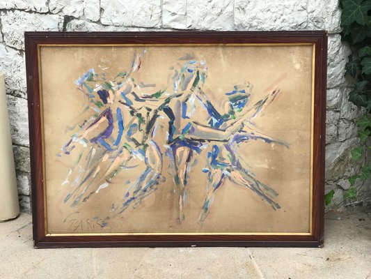 Paris Dancers, 1920s, Oil on Canvas-DKC-1790820