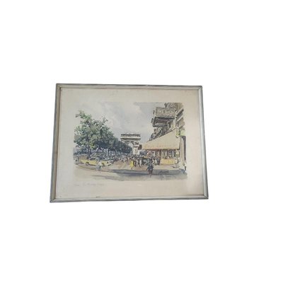 Paris Les Champ Elysees, 1920s, Paper, Framed-TCS-2017139