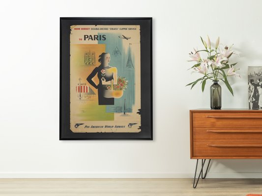 Paris, Pan Am Airways Travel Poster, 1949-GPP-1278047