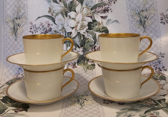 Paris Porcelain Tea Cups, Set of 4-LXX-2017469