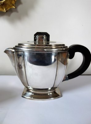 Parisian Silver Edition Coffee and Tea Service by Ravinet Denfert, 1920s, Set of 4-FPY-1373587