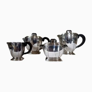 Parisian Silver Edition Coffee and Tea Service by Ravinet Denfert, 1920s, Set of 4-FPY-1373587