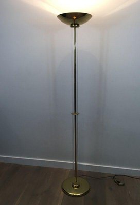 Parquet Floor Lamp in Golden Brass & Acrylic Glass-BA-1365584