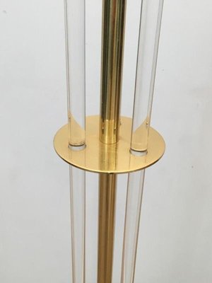 Parquet Floor Lamp in Golden Brass & Acrylic Glass-BA-1365584