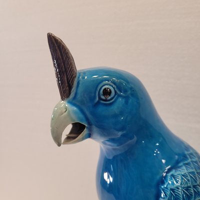 Parrot Sculpture in Enameled Porcelain, China, 20th Century-NUC-2035653