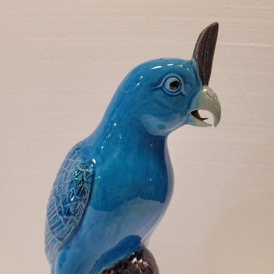 Parrot Sculpture in Enameled Porcelain, China, 20th Century-NUC-2035653