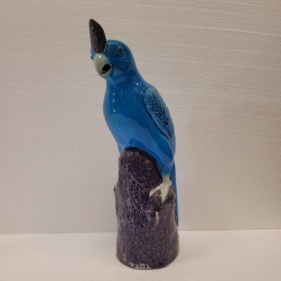 Parrot Sculpture in Enameled Porcelain, China, 20th Century-NUC-2035653