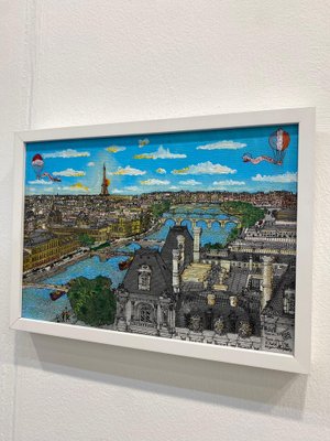 Pascal Plazanet, Paris depuis l’Hotel de Ville, 2000, Rapidography & Acrylic on Canvas-CHG-2037794