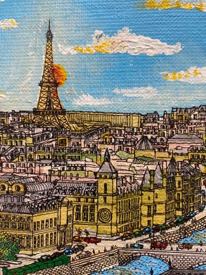 Pascal Plazanet, Paris depuis l’Hotel de Ville, 2000, Rapidography & Acrylic on Canvas-CHG-2037794