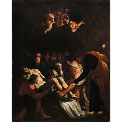 Pasquale Ottino, Deposition of Christ in the Tomb, 1600s, Oil on Canvas-BEW-2022808