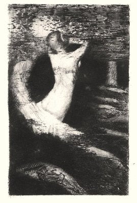 Passage d'une Ame - Original Etching by O. Redon - 1891 1891-ZCI-761635