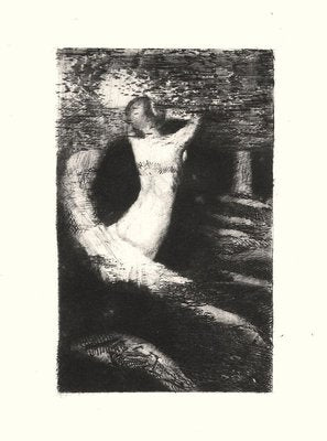 Passage d'une Ame - Original Etching by O. Redon - 1891 1891-ZCI-761635