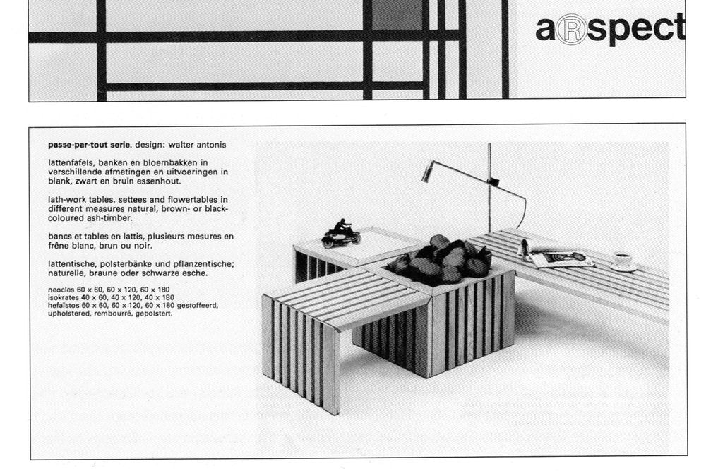 Passe Partout Slatted Ash Bench by Walter Antonis for Arspect, 1970s