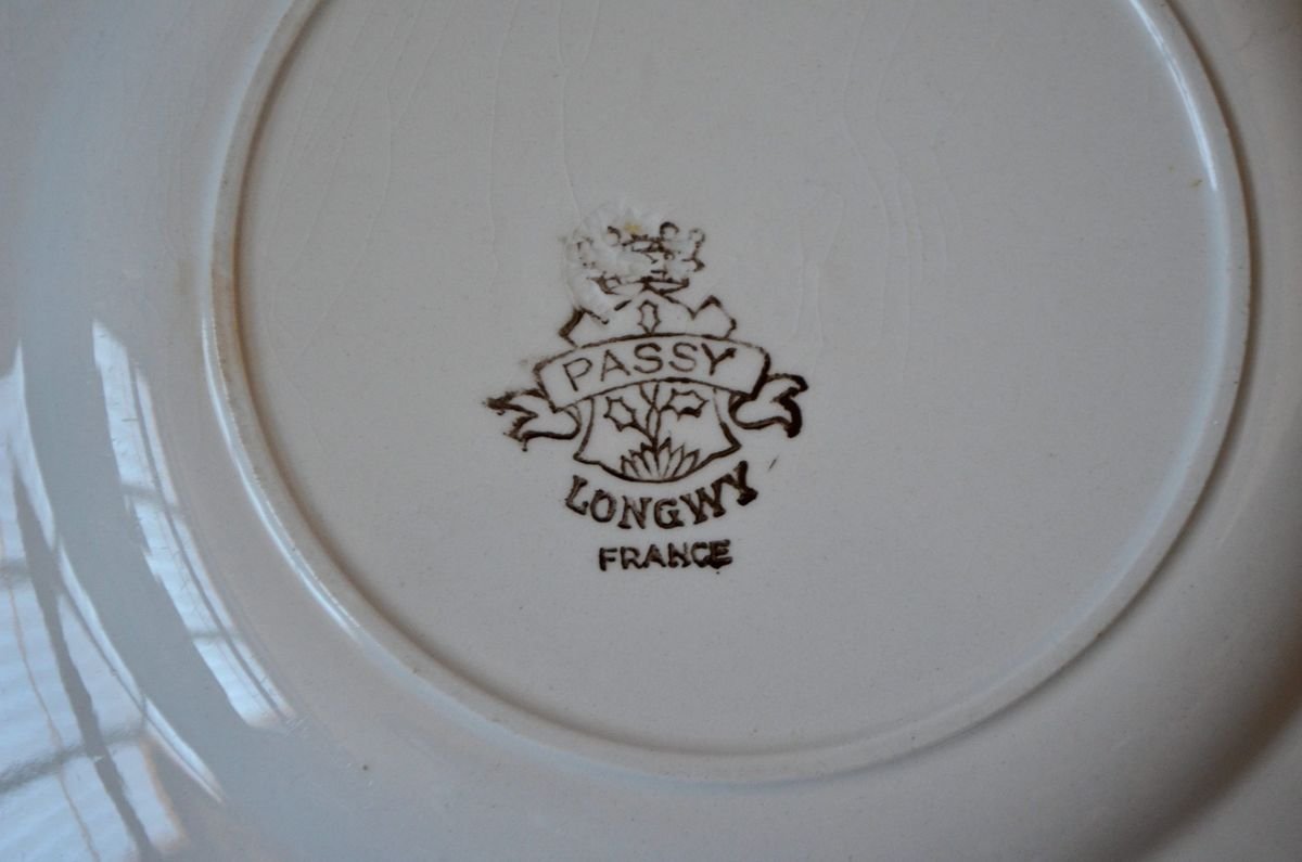 Passy Plates from longwy, 1940s, Set of 6