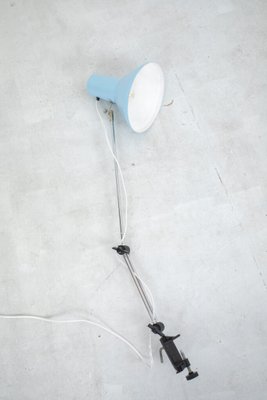 Pastel Blue Table Lamp with Clip, 1970s-FOH-2034802